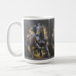 Caneca De Café cavalo preto descolado