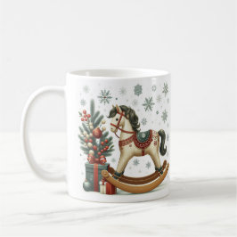 Caneca De Café Cavalo Rocking de Natal