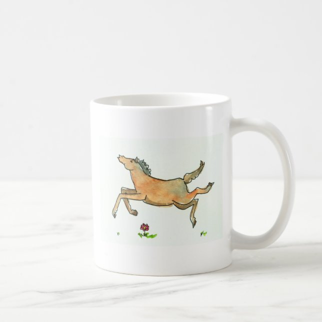 Caneca De Café cavalo running (Direita)