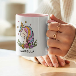 Caneca De Café Cavalo Unicórnio Arco-Íris Caprichoso Nome Persona