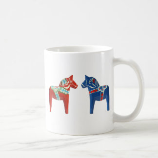 Caneca De Café Cavalo vermelho & azul de Dala