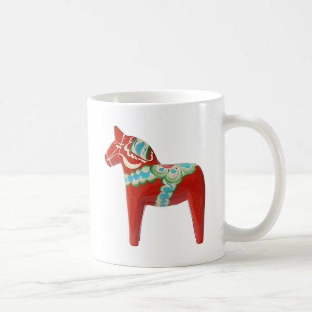 Caneca De Café Cavalo vermelho de Dala do sueco (Direita)