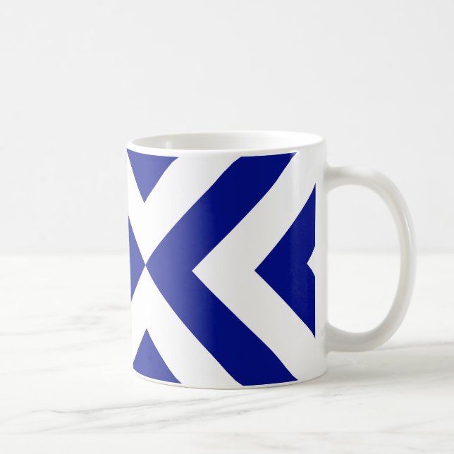Caneca De Café Cavalos Azuis e Brancos (Direita)