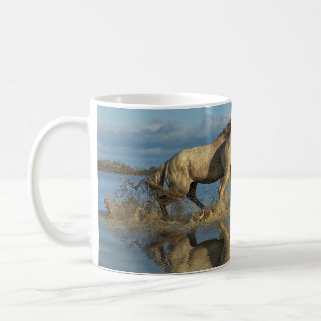 Caneca De Café Cavalos Camargue e Reflexo, Sul da França (Esquerda)