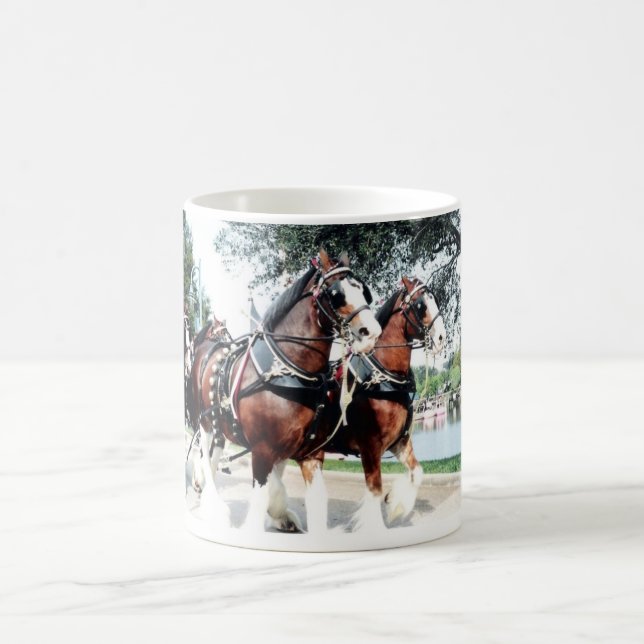 Caneca De Café Cavalos Clydesdale (Centro)