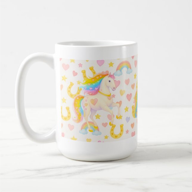 Caneca de Café Cavalos com Crina Arco-Íris — Coope (Esquerda)