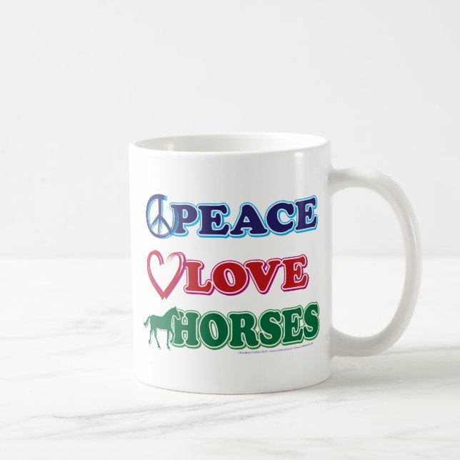 Caneca De Café Cavalos de Amor-Paz (Direita)