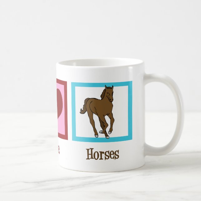 Caneca De Café Cavalos de Paz e Amor (Direita)