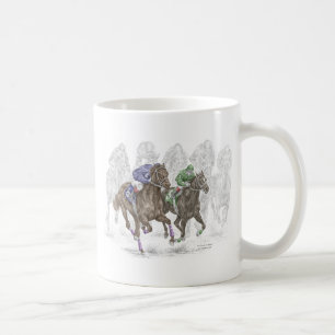 Caneca De Café Cavalos de raça de galope