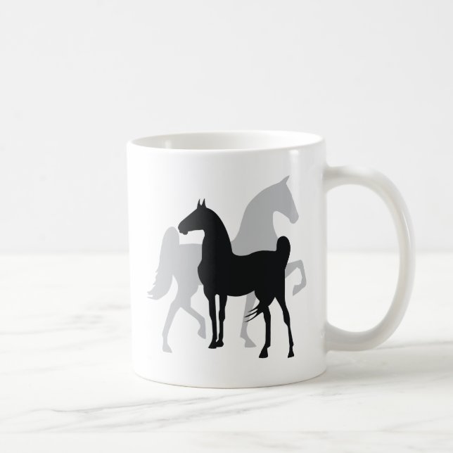 Caneca De Café Cavalos de Saddlebred (Direita)