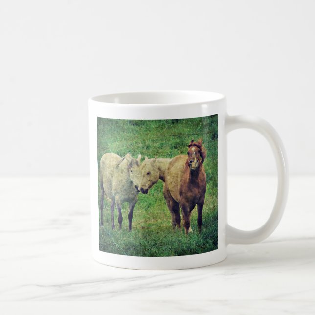 Caneca De Café Cavalos Engraçados (Direita)
