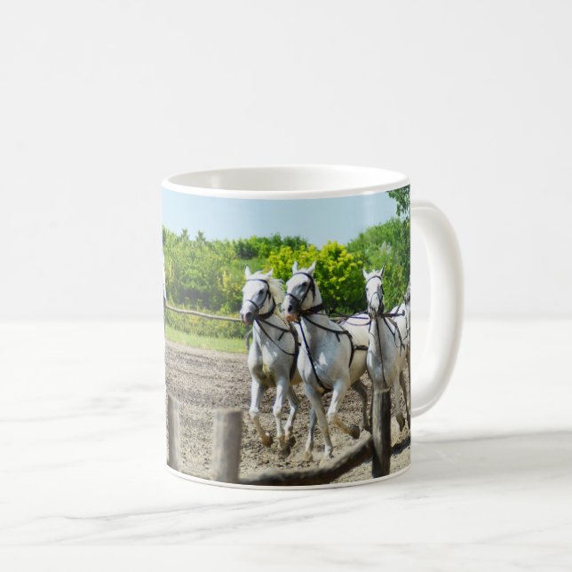 Caneca De Café Cavalos galopantes (Frente Esquerda)