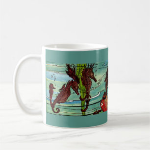 Caneca De Café cavalos marinhos