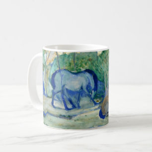 Caneca De Café Cavalos Pastando por Franz Marc, Arte Fino Vintage
