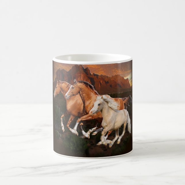 Caneca De Café cavalos selvagens do Arizona (Centro)