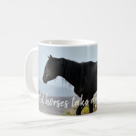 Caneca De Café Cavalos Selvagens Levam Meu Respiro