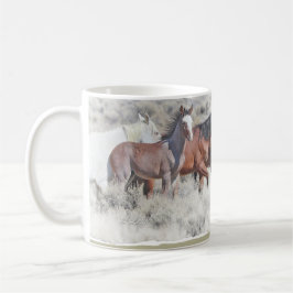 Caneca De Café Cavalos selvagens que se deslocam para a água, Mug