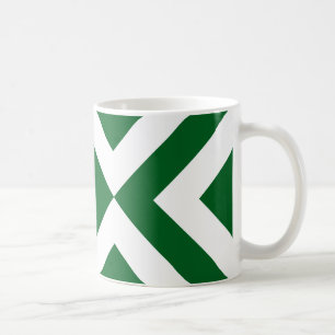 Caneca De Café Cavalos Verdes e Brancos