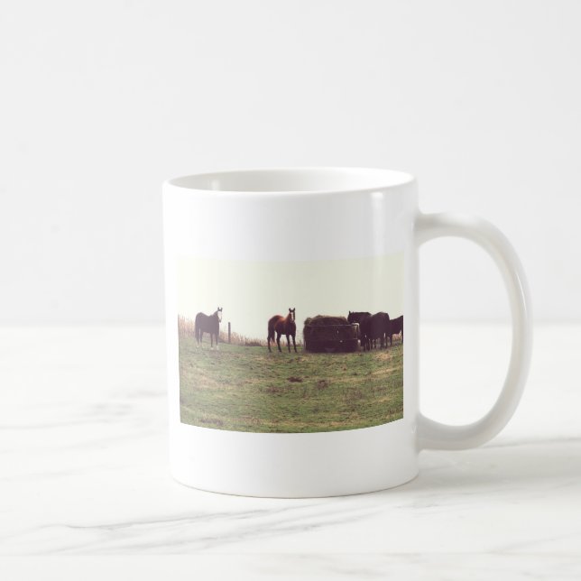 Caneca De Café Cavalos Vintage (Direita)