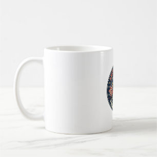 Caneca De Café Caveira Americana Patriótica Patriótica Caveira Du