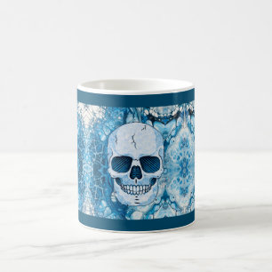 Caneca De Café Caveira Azul Legal