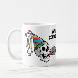 Caneca De Café Caveira Colorida