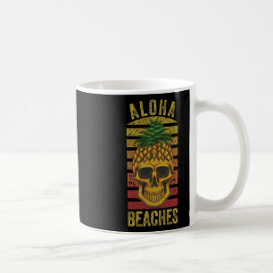 Caneca De Café Caveira de Abacaxi Havaiana Aloha Bebe Engraçado H