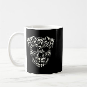 Caneca De Café Caveira de Cachorro Feminina Raio-X Halloween Esqu