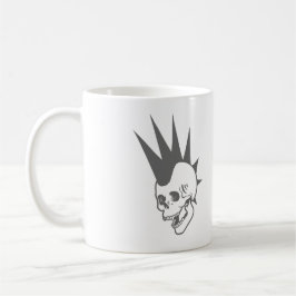 Caneca De Café Caveira de Punk Personalizável