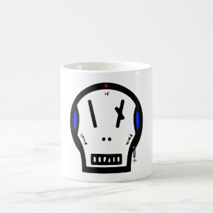 Caneca De Café Caveira diz: "amor é dor"