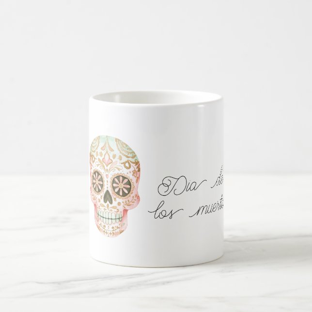 Caneca De Café Caveira do Dia dos Mortos (Centro)