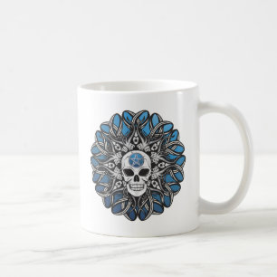 Caneca De Café Caveira do gótico - Azul