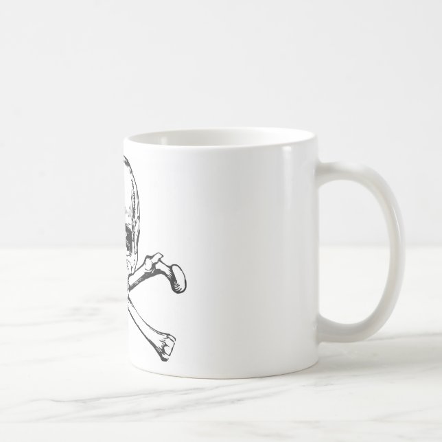 Caneca De Café Caveira e Ossos (Direita)