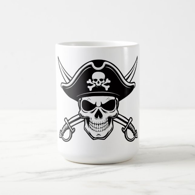 Caneca De Café Caveira e sabres (Centro)