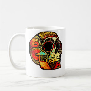 Caneca De Café Caveira Grunge
