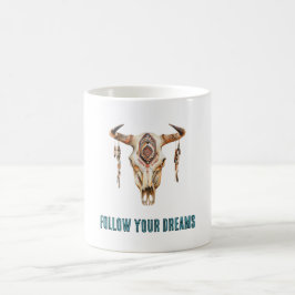Caneca De Café Caveira Tribal Nativa