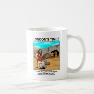 Caneca De Café Caveman Pegou O Clube... Presentes e Camisetas Eng