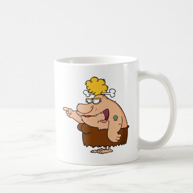 Caneca De Café Cavewoman engraçados (Direita)
