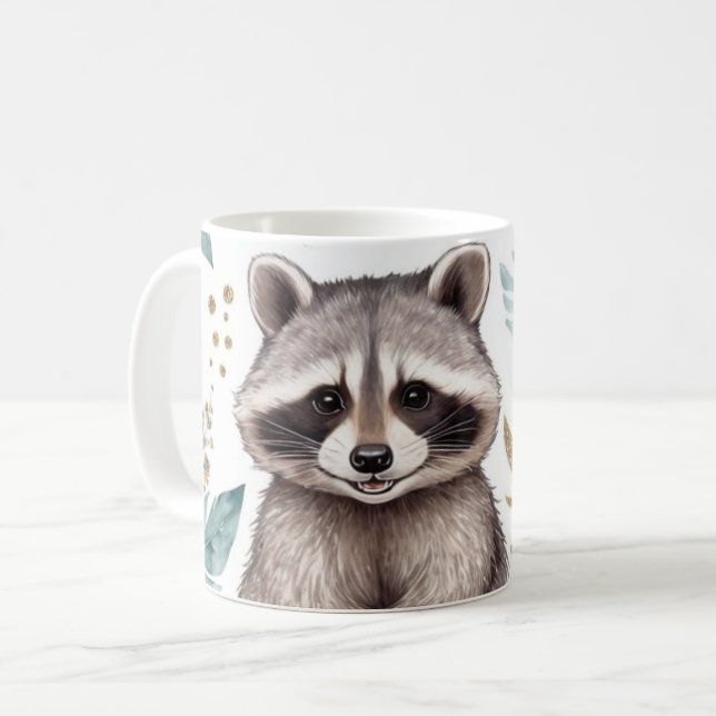 Caneca De Café Caxo Whimsical com Acentos Florais (Frente Esquerda)