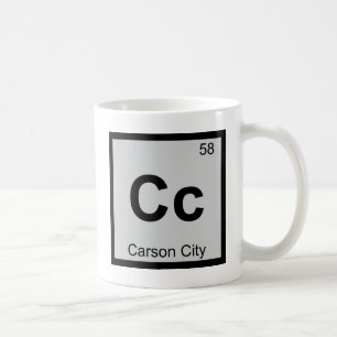Caneca De Café Cc - Mesa Periódica de Química de Carson City Ne