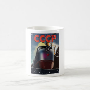 Caneca De Café CCCP Retro vintage Poster do comboio soviético