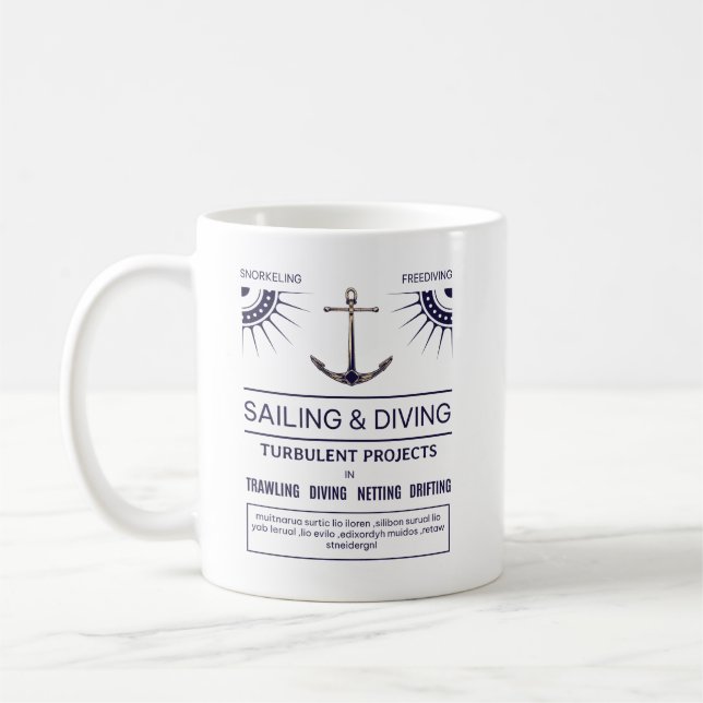 Caneca De Café CDsailing e mergulho (Esquerda)