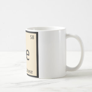 Caneca De Café Ce - Símbolo de Mesa periódica da química do qu