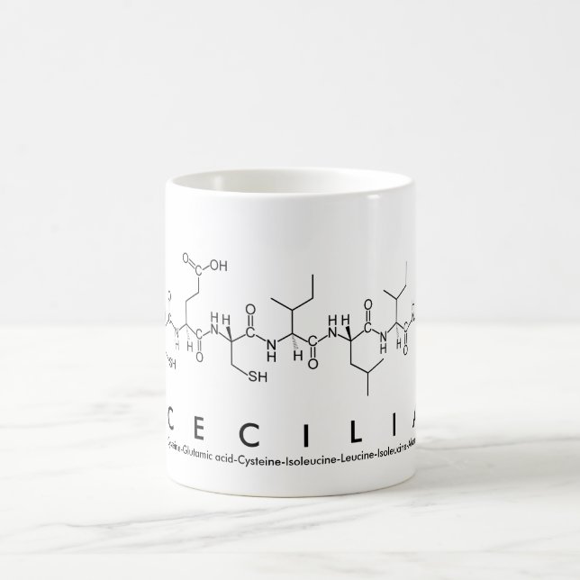 Caneca De Café Cecilia peptide name mug (Centro)