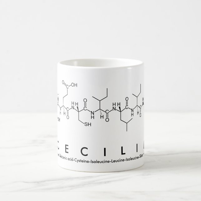 Caneca De Café Cecilie peptide name mug (Centro)