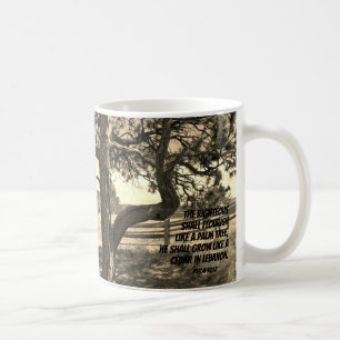 Caneca De Café Cedros da Bíblia do Líbano Verse Psalm 91:12  