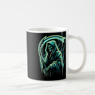 Caneca De Café Ceifeira Esqueleto Caveira Legal Halloween Heavy M