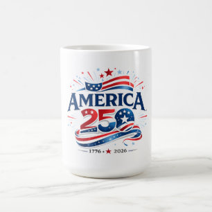 Caneca De Café Celebração América 250 1776–2026 Aniversário