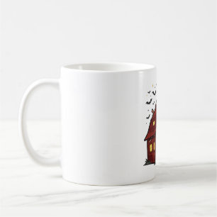 Caneca De Café Celebração Assustadora de Halloween em Celeiro Ass