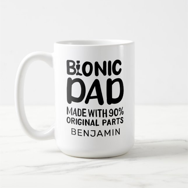 Caneca De Café Celebração Bionic de substituição do joelho do Pai (Esquerda)